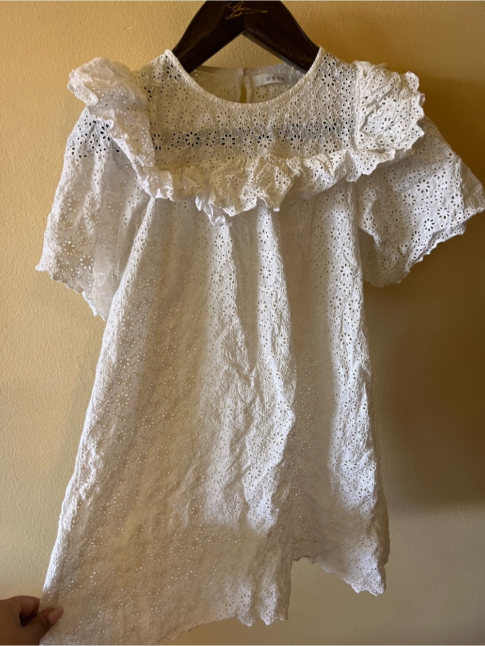 Doen Ruffle White Mini Dress - Picture 4 of 12